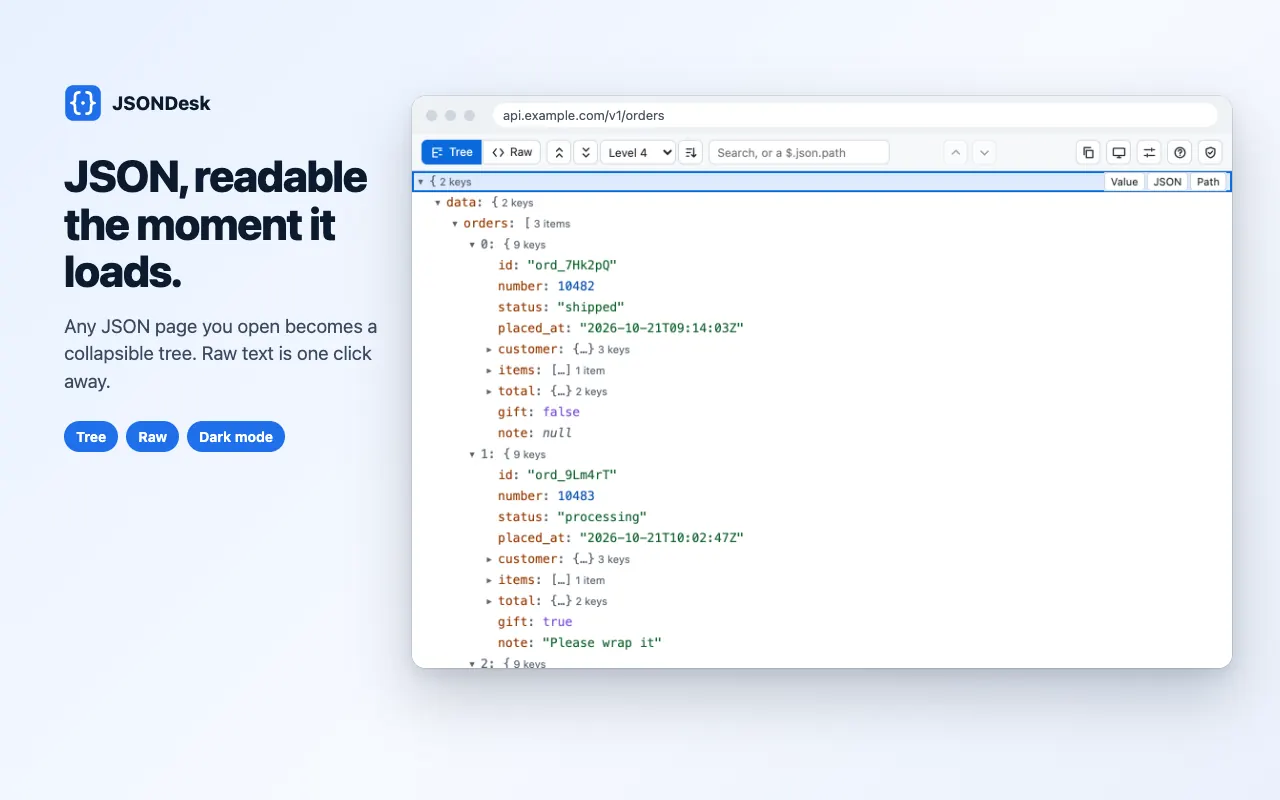JSONDesk screenshot 1