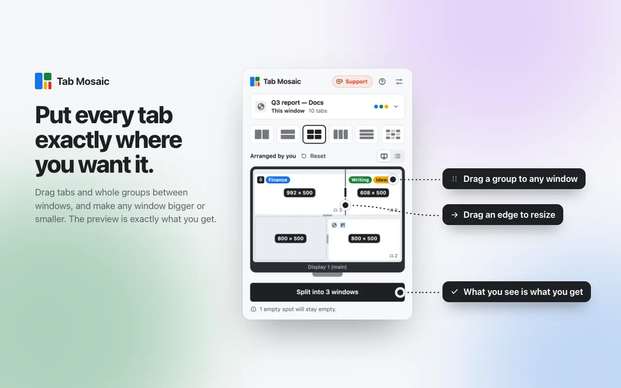 Tab Mosaic screenshot 2